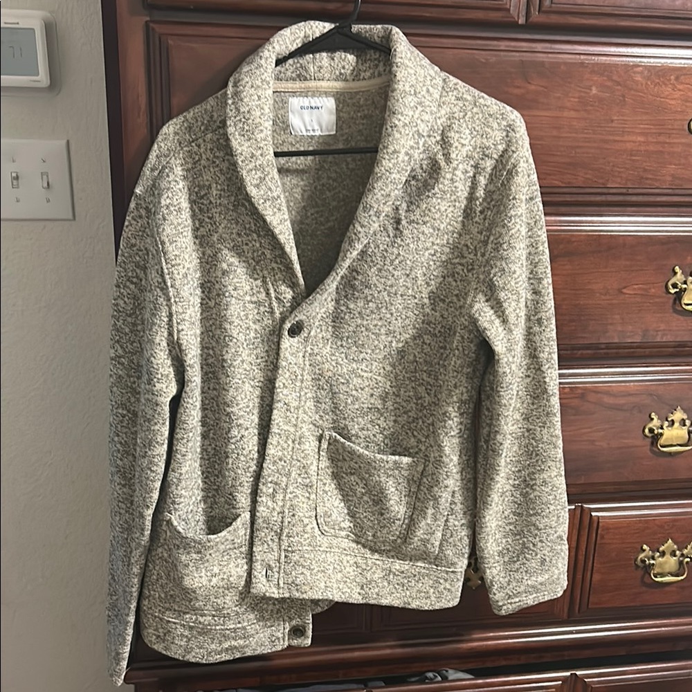 Gray Shawl Collar Cardigan